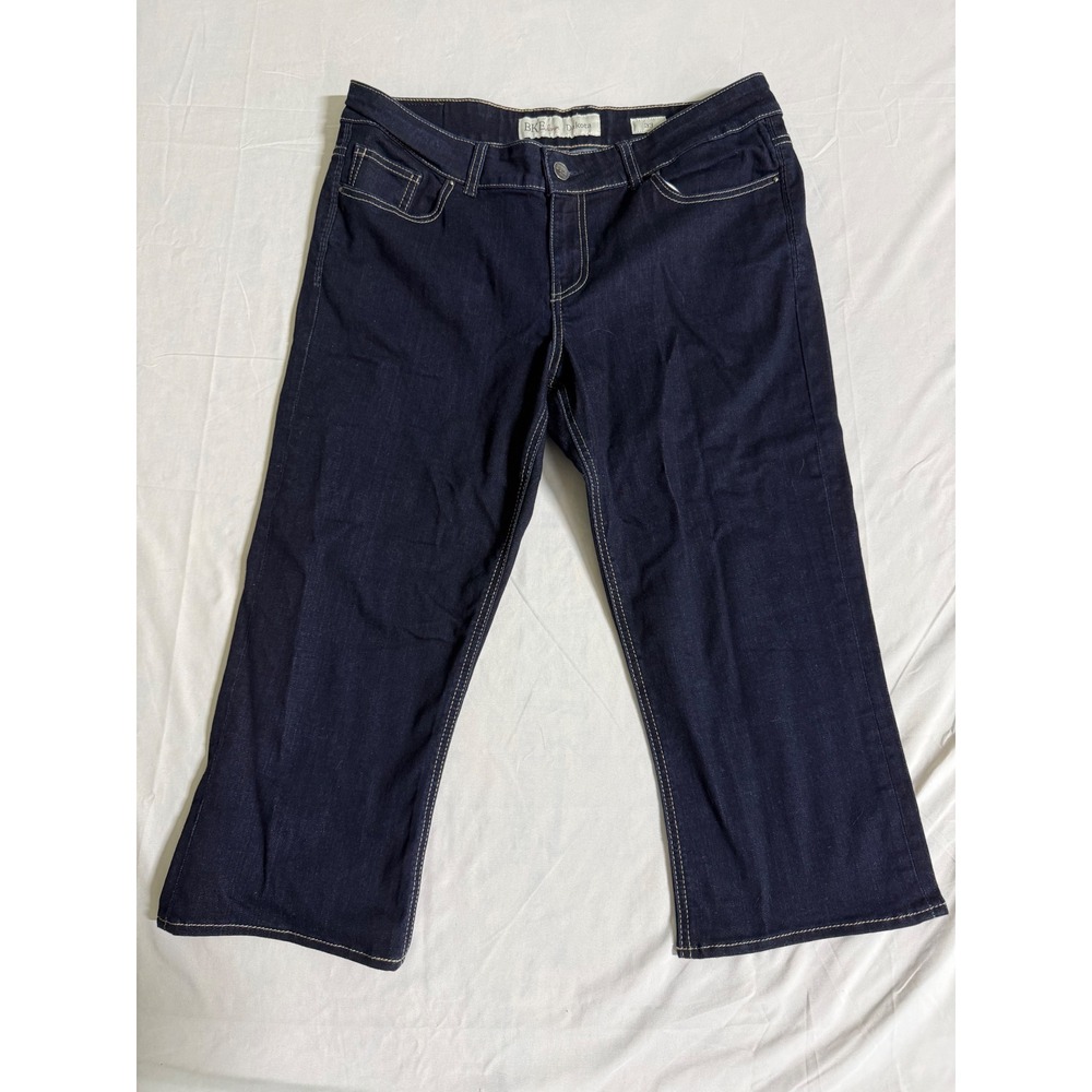 BKE Denim Dakota Dark Wash Crop Jeans Womens 33 Indigo Capri ABK245